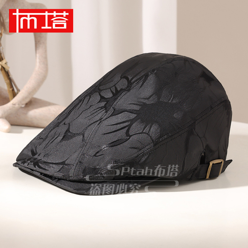 Retro Hong Kong Style Forward Hat Four Seasons Autumn and Winter Casual All-match Face Show Fashion Small Beret Newsboy Hat 0737