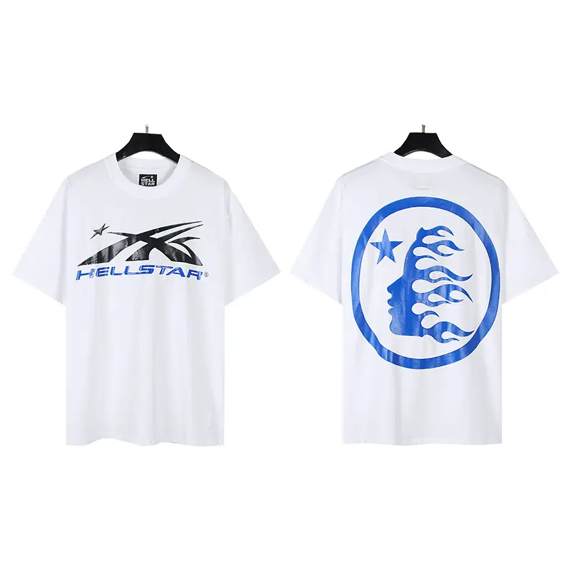 high quality European and American fashion brand Hellsta hip-hop printed high quality cotton short-sleeved men's and women's street fashion hip-hop T-shirt