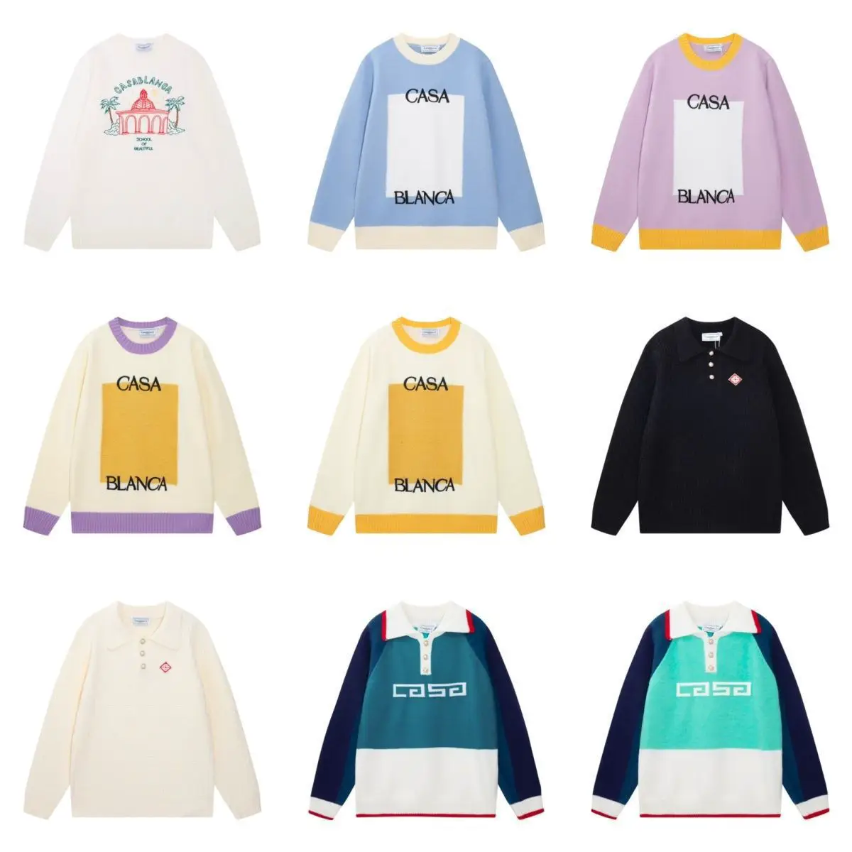 2025 New Autumn and Winter Trendy Brand Letters All over the Body Logo Round Neck Knitted Sweater for Men and Women Loose Casual Tops [