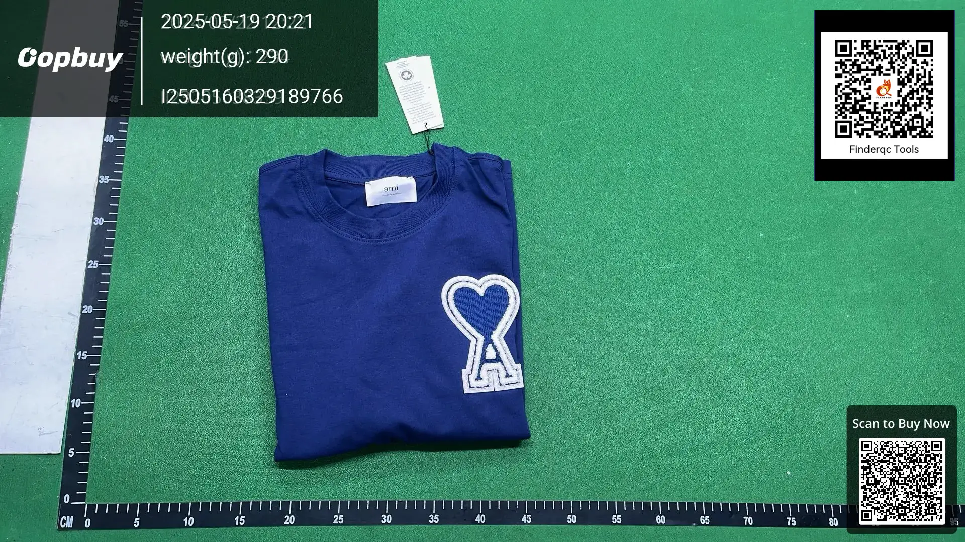 Ami Paris Heart Logo T-Shirt Navy