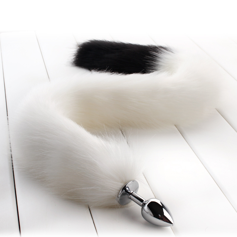 78cm Artificial Hair Anal Plug Tail Female Couple Sex Toy Anal Plug Fox Large Medium Small Black Tip