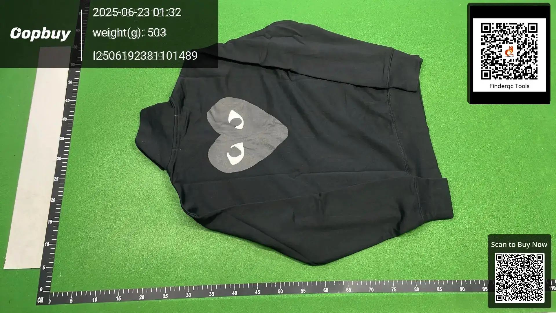 COMME DES GARCONS Black Heart Sweatshirt