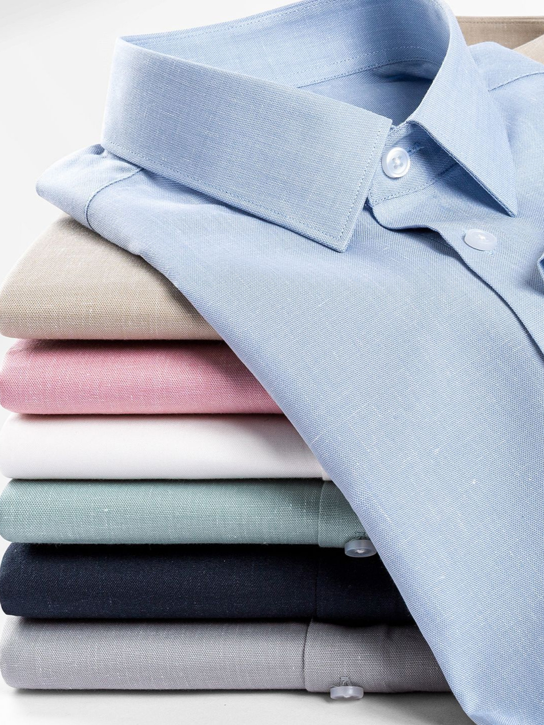 Lyocell Linen Cotton Long-Sleeved Shirt, Professional Workwear, Versatile for All Seasons, Business Casual Men's Shirt, White