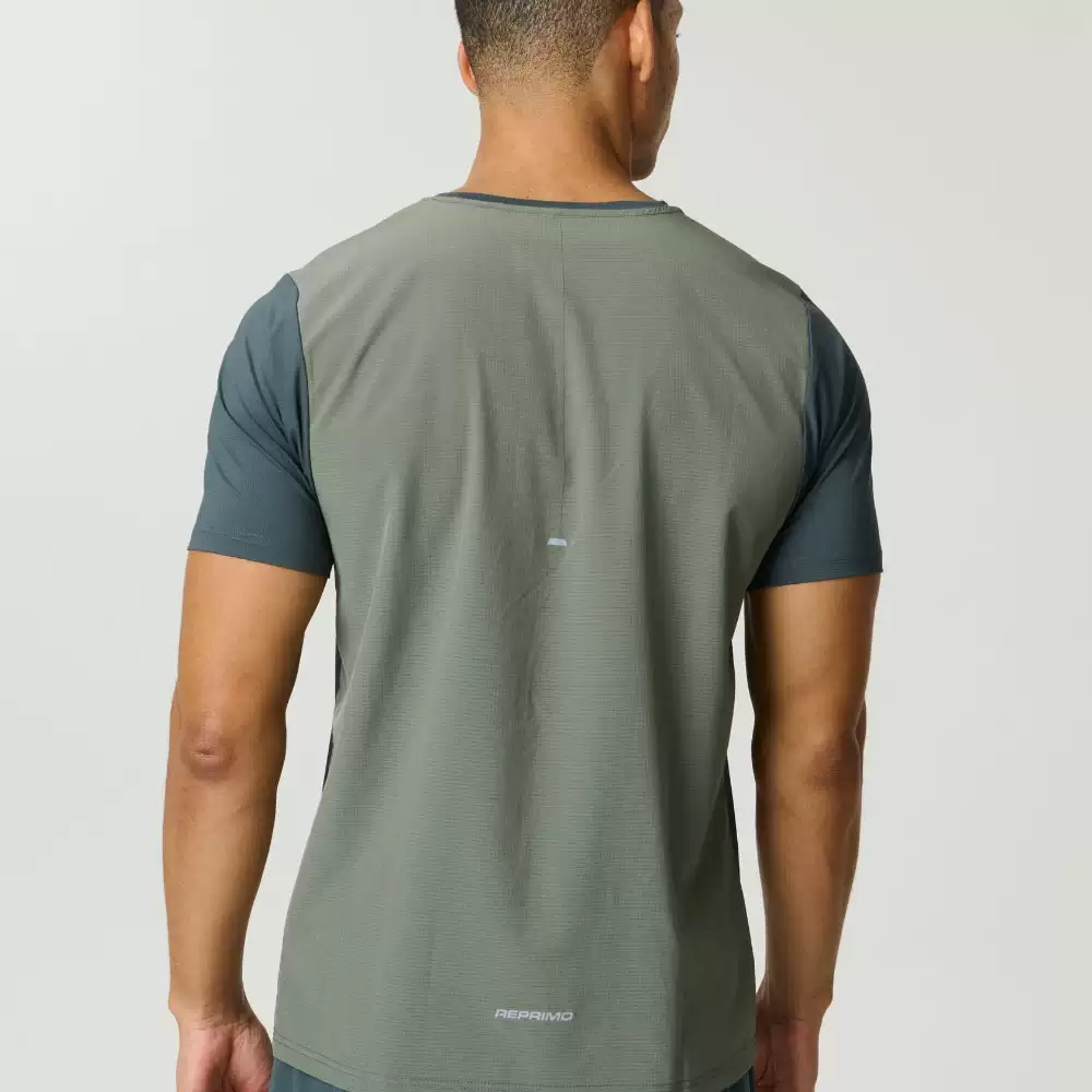 Reprimo Men's Quick-Drying Short-Sleeved Sports T-Shirt Fitness Running Breathable Outdoor Training Clothing 435-457