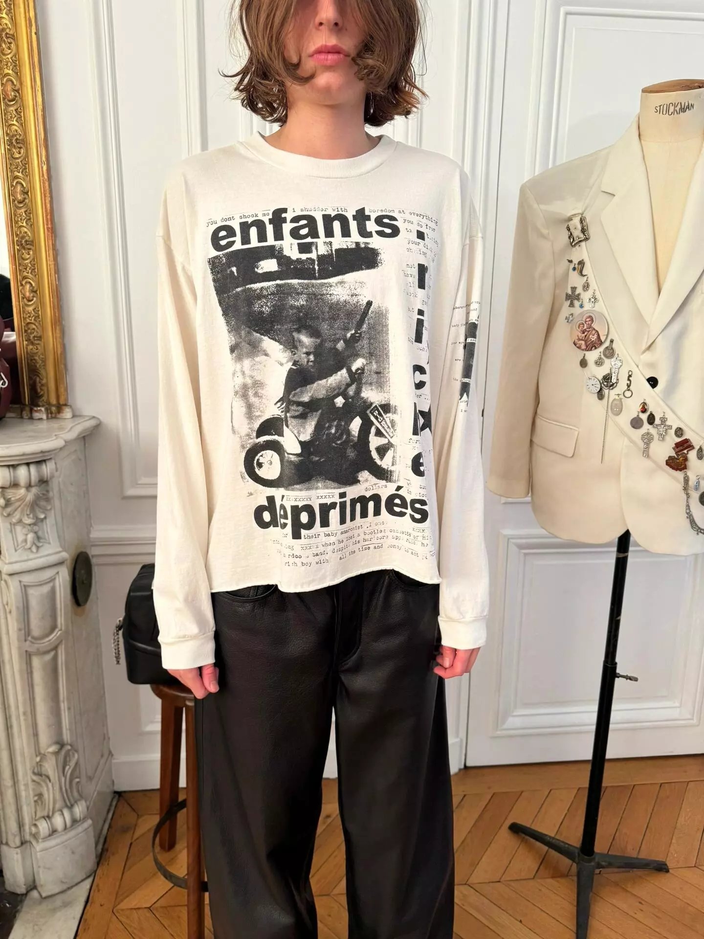 Printed loose long sleeves