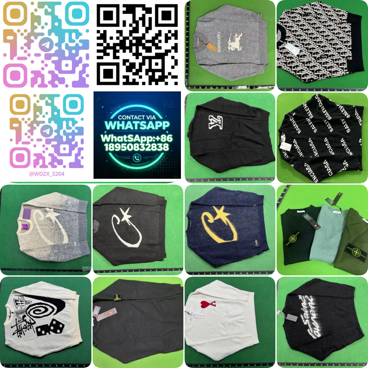2026工厂直销 高品质品牌毛衣合集WhatsApp+86 18950832838