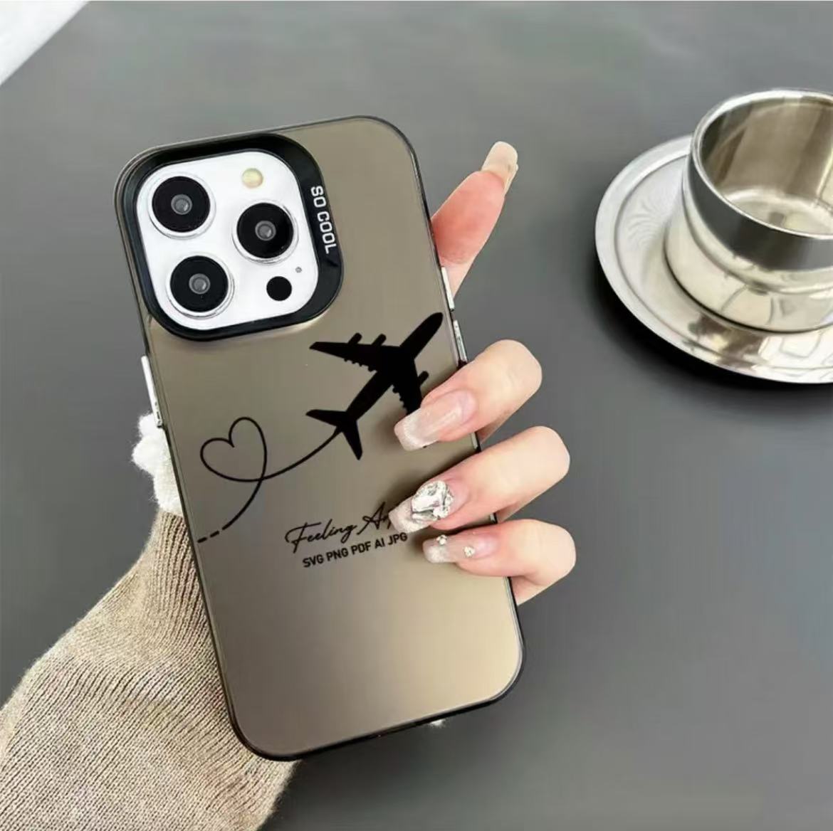 New English-Style Airplane Phone Case Suitable for iPhone 17, Apple 16 Pro Max/15/14 Pro/13/12