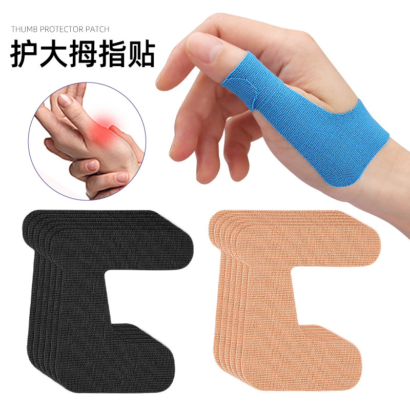 Pre-Cut Elastic Thumb Patch for Support, Anti-Friction Sports Bandage, Kinesiology Tape, Adhesive Tape