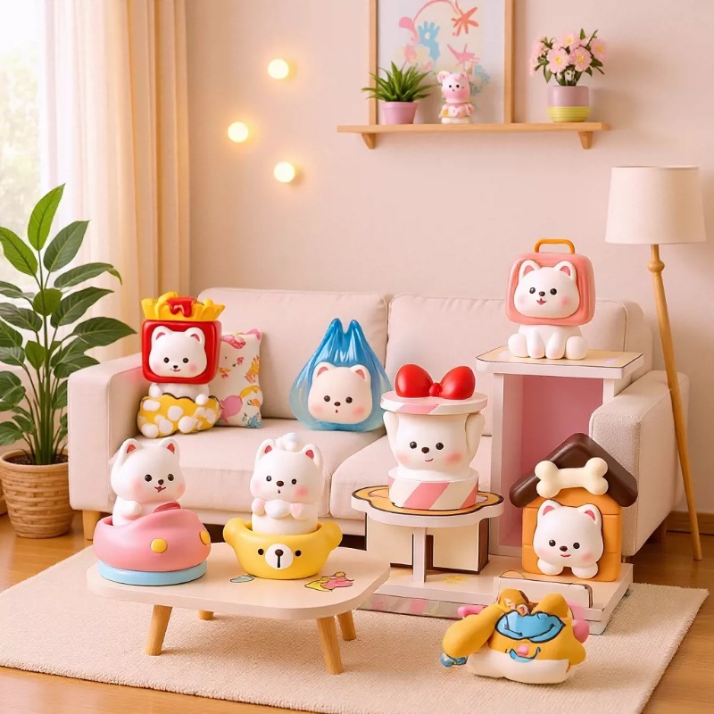 Cute cute fun happy dog Giyka wow blind box desktop decoration bedroom atmosphere decoration gift wholesale