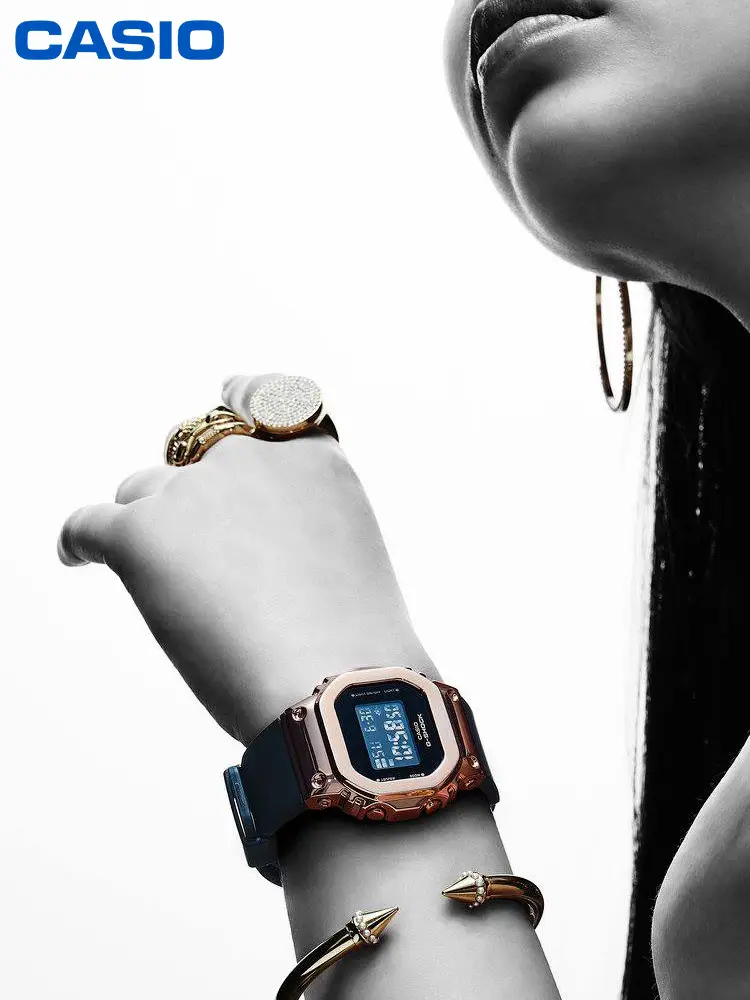 Casio Watch Ladies Watch Student Niche style Accessible Luxury Waterproof Small Square Watch 5600 Official Authentic Girls Gift