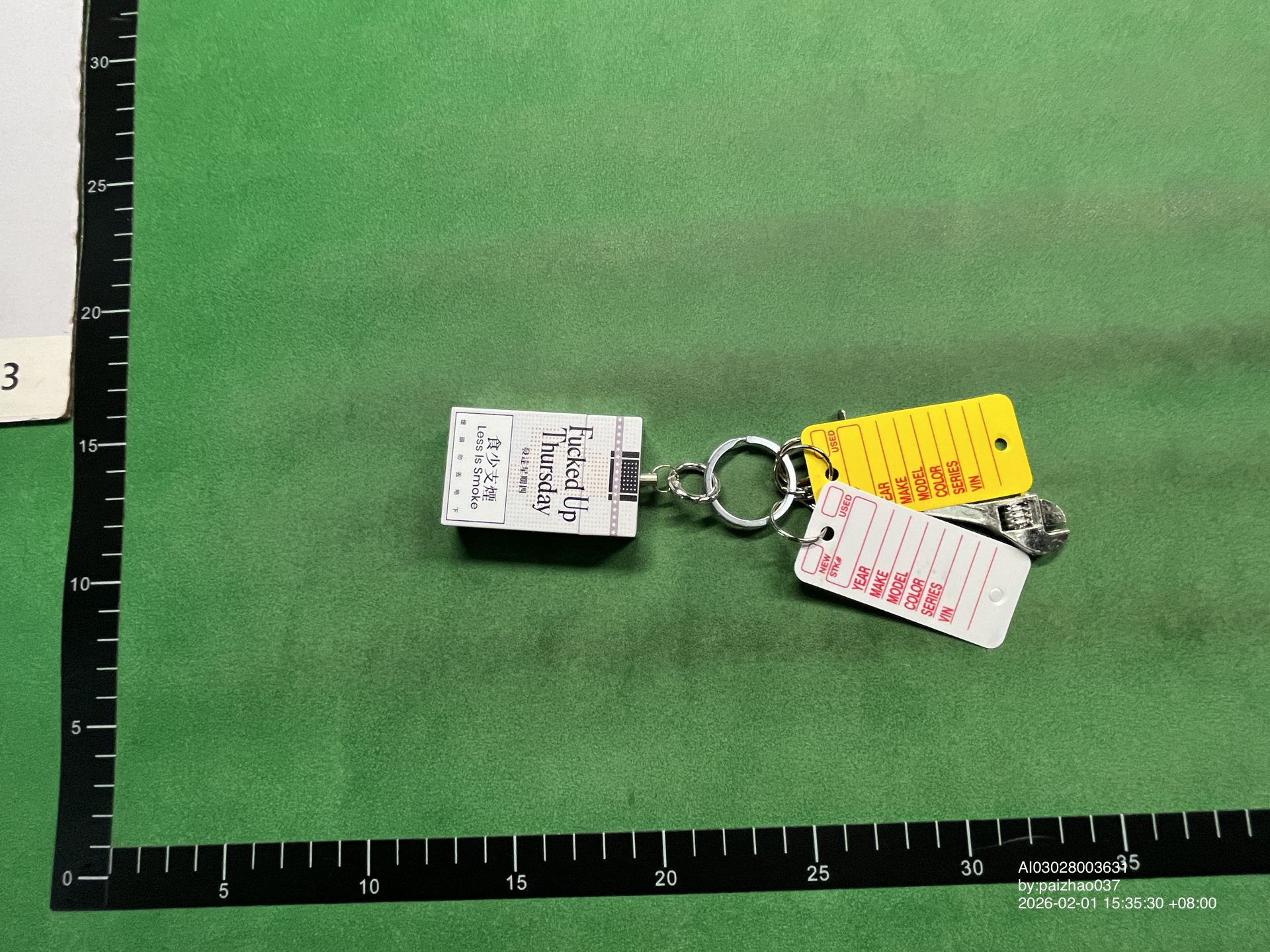Soul Collision Cigarette Case Pendant Punk Hip-Hop Pendant Denim Waist Chain Pants Chain — QC-foto 3