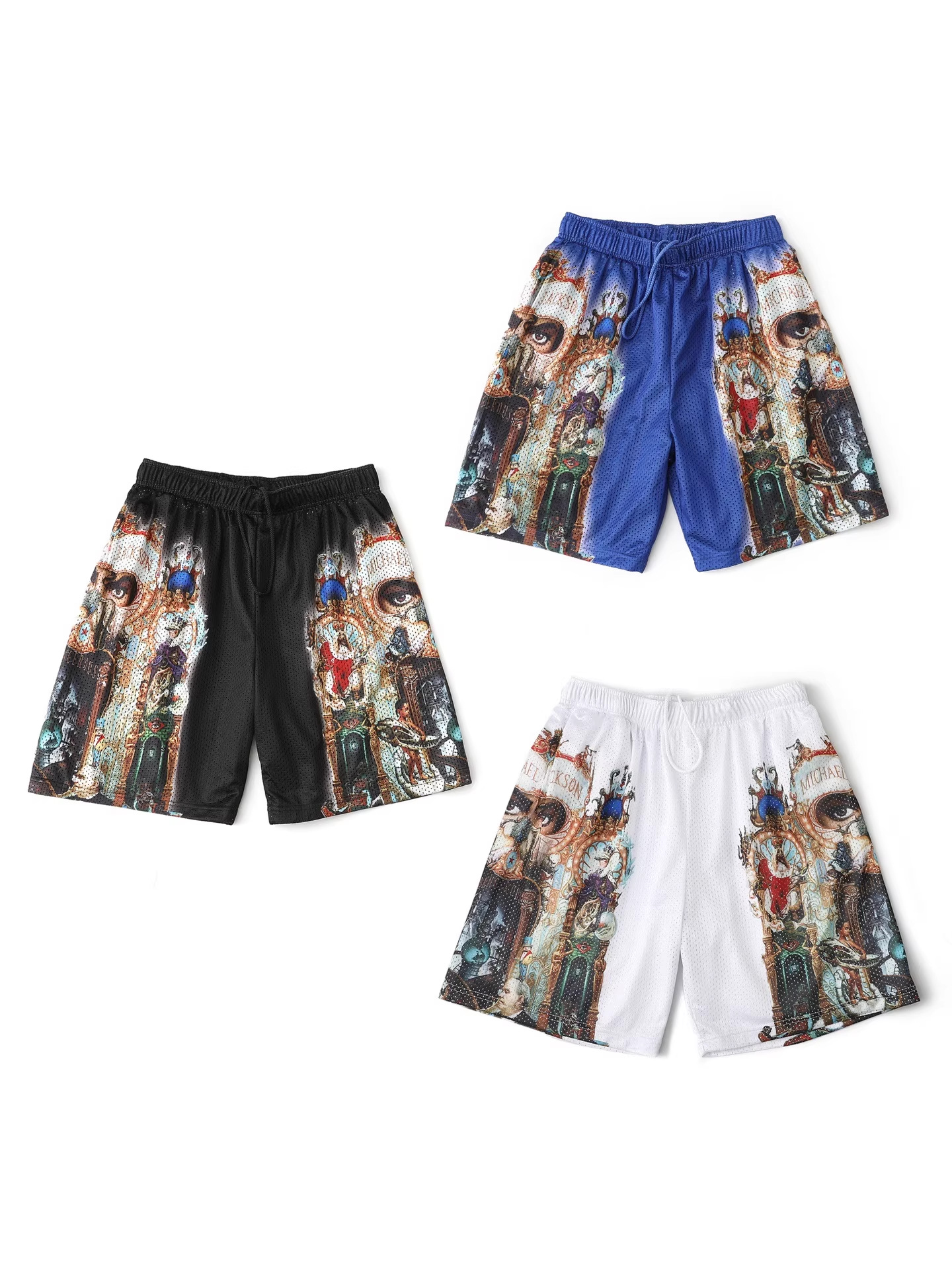26Fw Sports Season Cross-Border Direct Supply Sup-Michael-Week18 Printed Pattern Mesh Casual Shorts for Couples QC-foto från 1688 på Qualit.ly