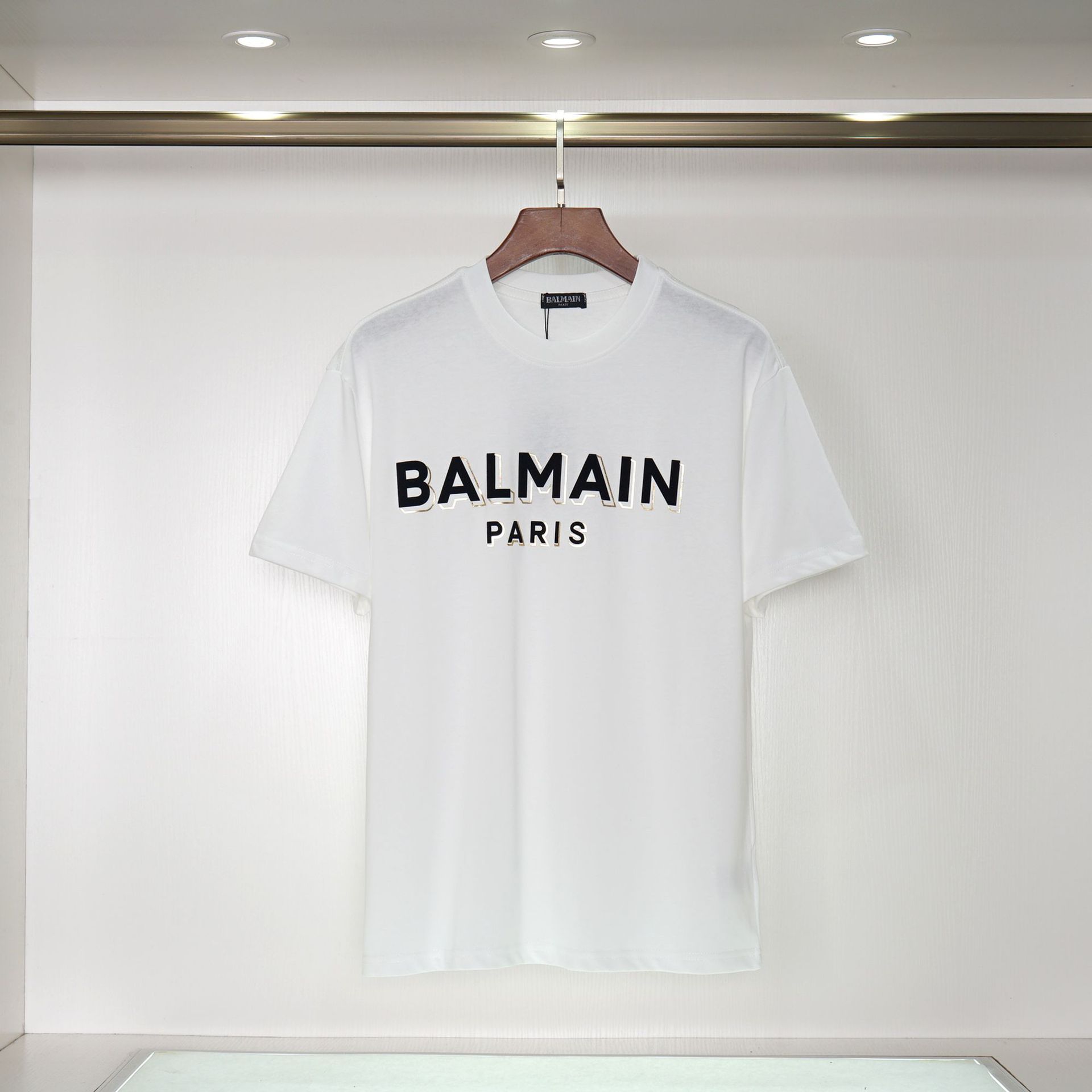 Balmain BALMAIN printed crew neck short sleeve T-shirt Amazon women's top T