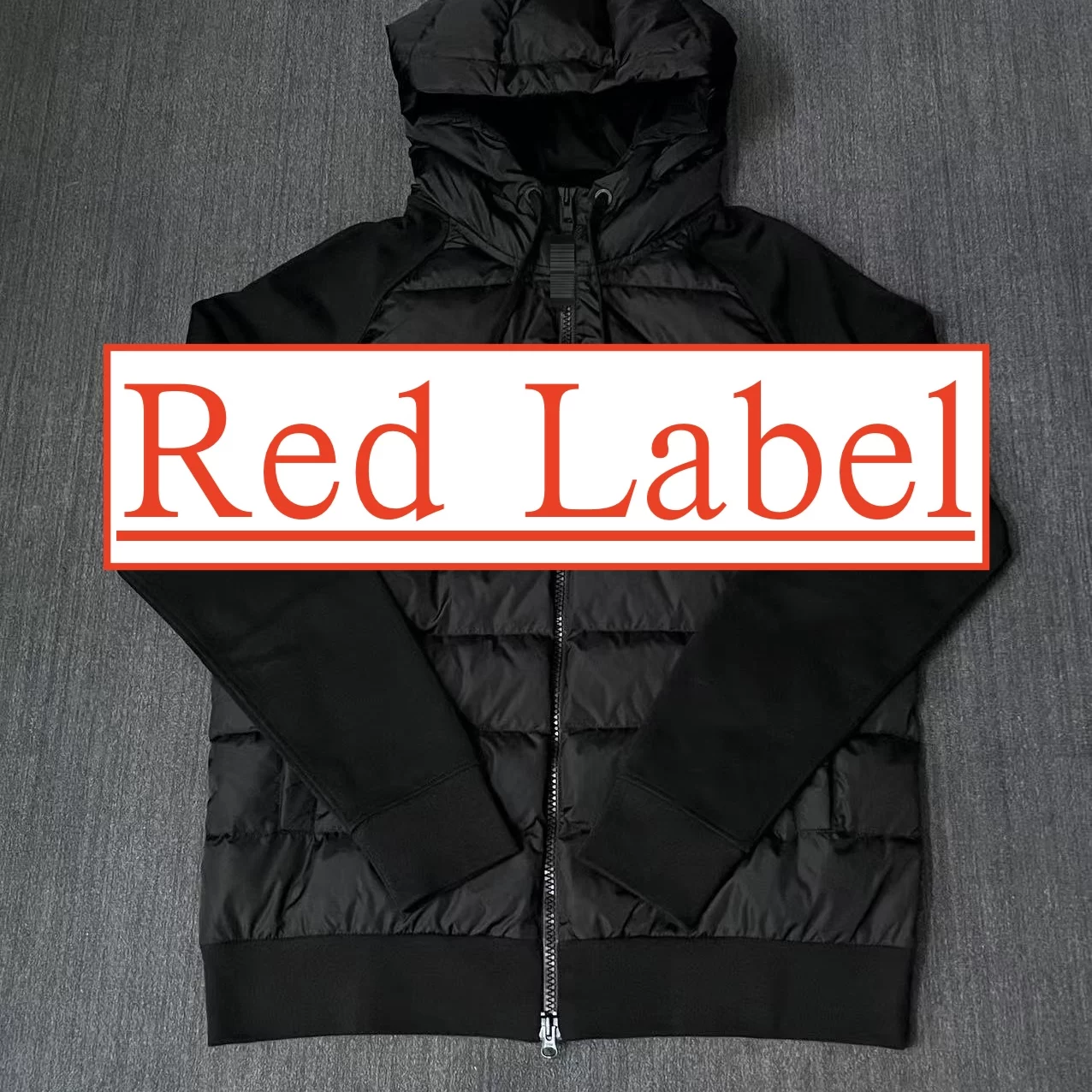 Red Label down Hoodie