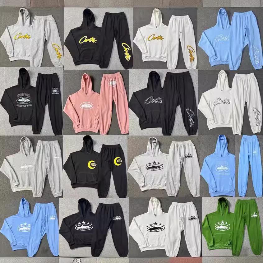 Cross-Border Wholesale Devil's Island Corteiz Hooded Sweatshirt Street Hip-Hop Skateboarding Sports Suit Casual Sweatpants