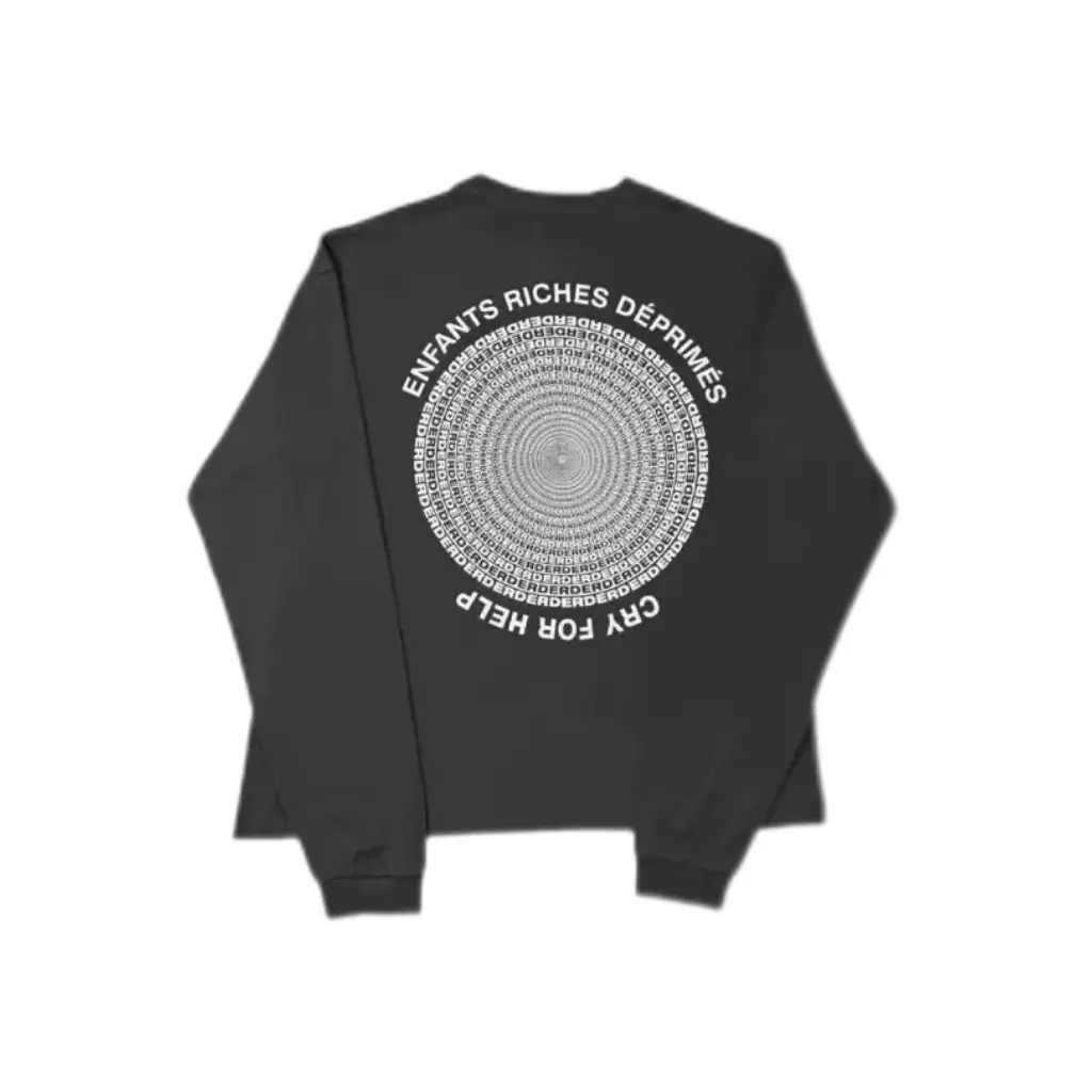 New Summer Erd Melancholy Rich Second Generation Disc Printing Stacked Logo Long-Sleeved T-Shirt Men's and Women's Sweatshirt Couple Style Trendy