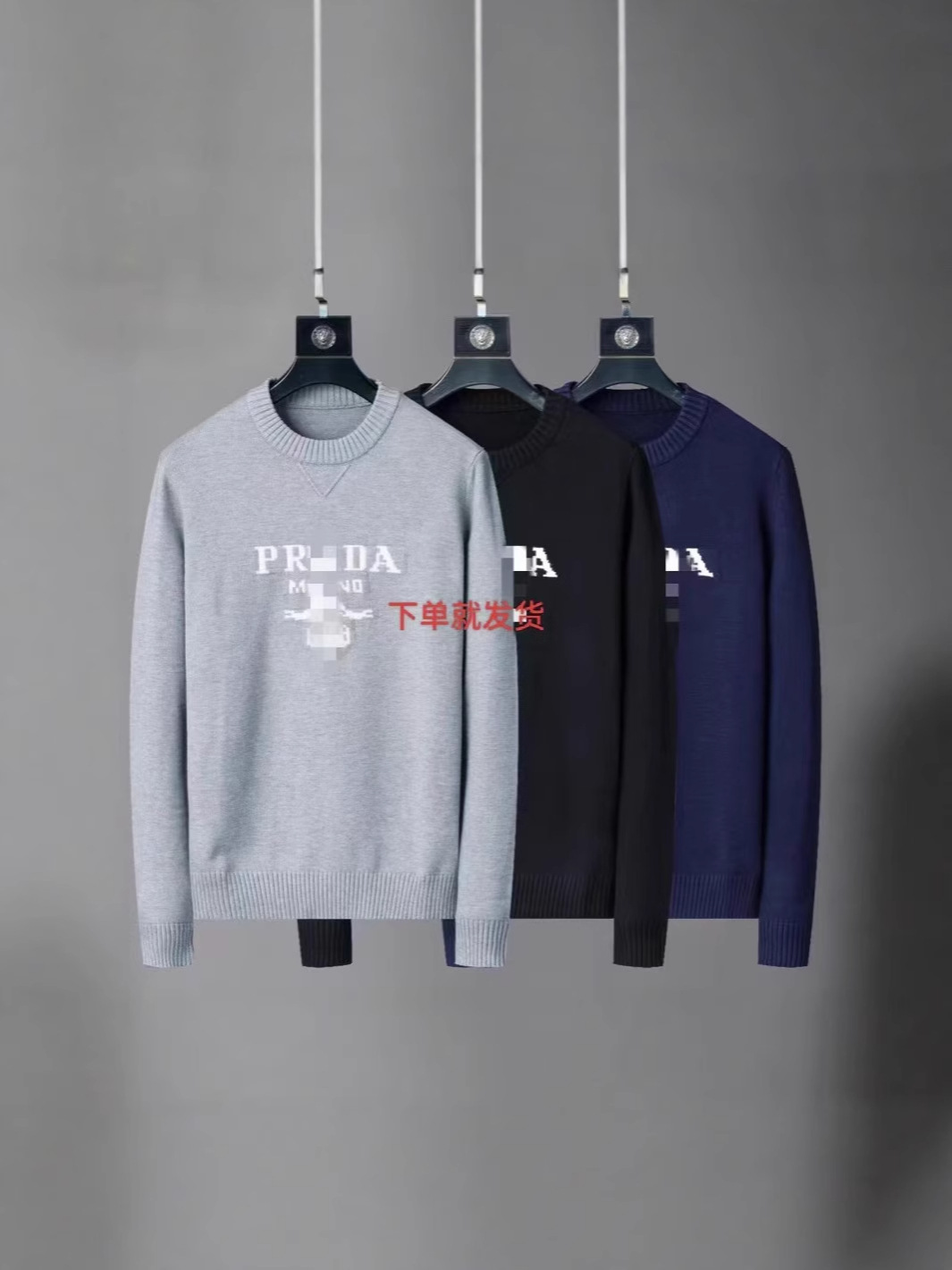 New Pra Full-Print Da Velcro Pula Sweater Tops for Men and Women with Long-Sleeved Round Neck Jackets QC-foto från 1688 på Qualit.ly