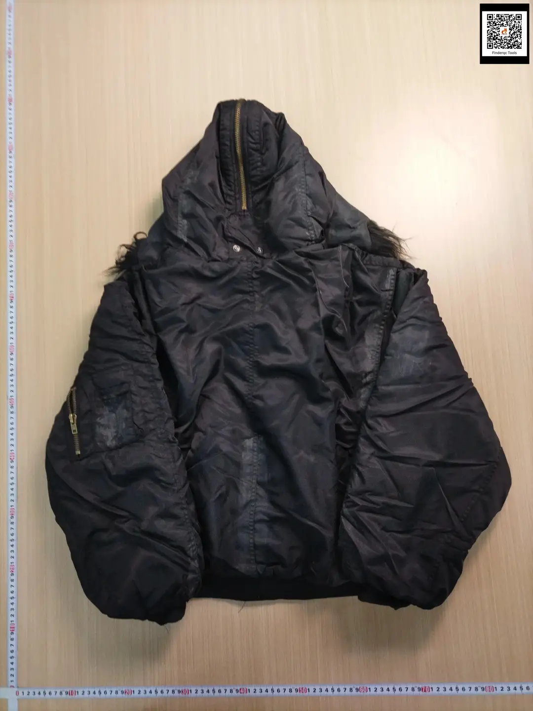 From the Street American Bomber Spray-Dirty Old Military Style Fur Collar Cotton Jacket Flying jacket Outwear