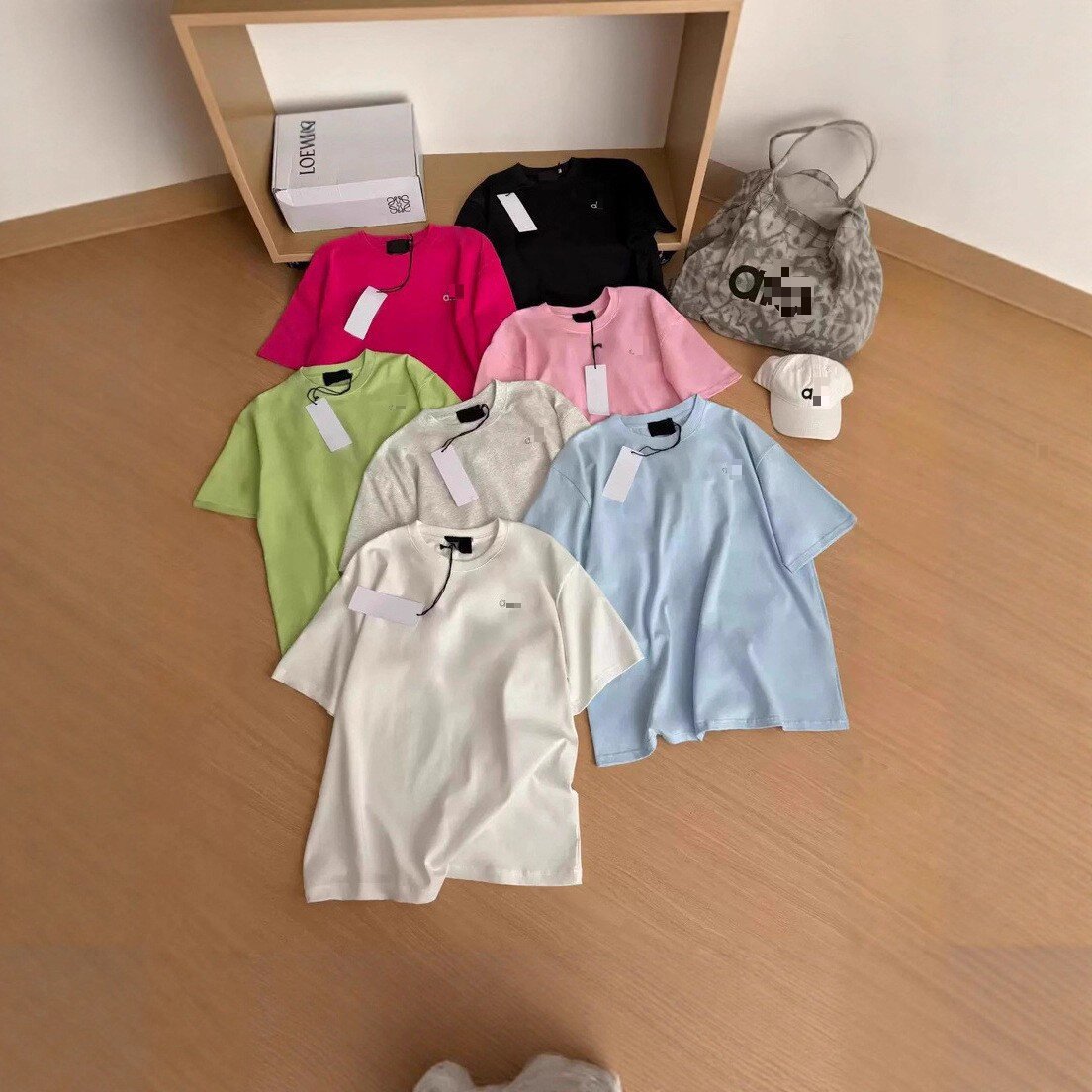 25 New Summer Styles Dopamine-Colored Classic Loose Round-Neck Casual T-Shirts in 7 Colors