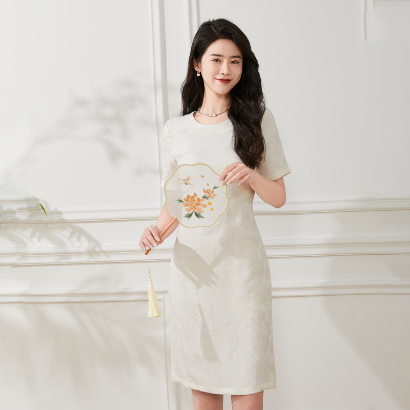 DZ24-86/spring and summer 2024 new high-end banquet jacquard waist slimming elegant dress fashion