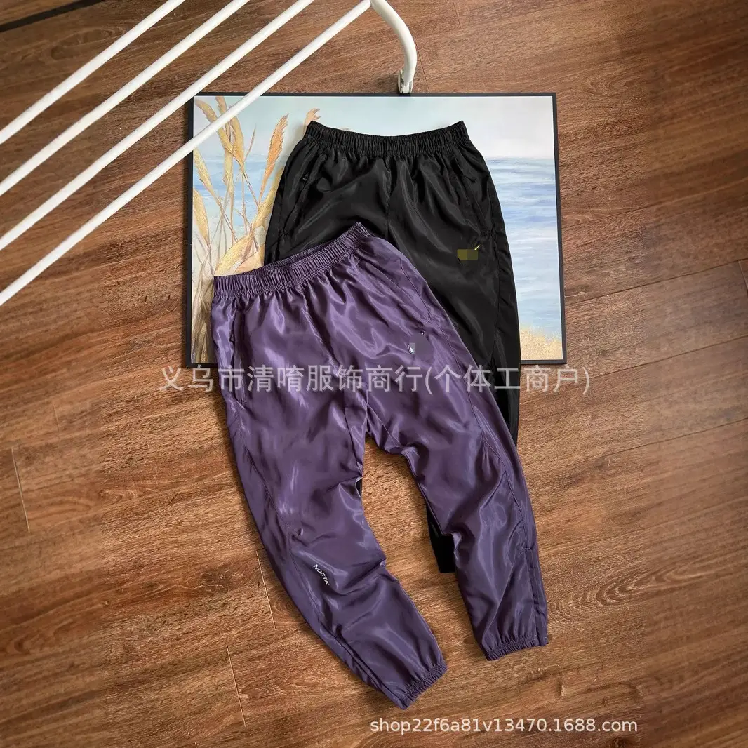 Cross-border joint hook double woven men's sports leisure running zipper pocket toe pants DB2817