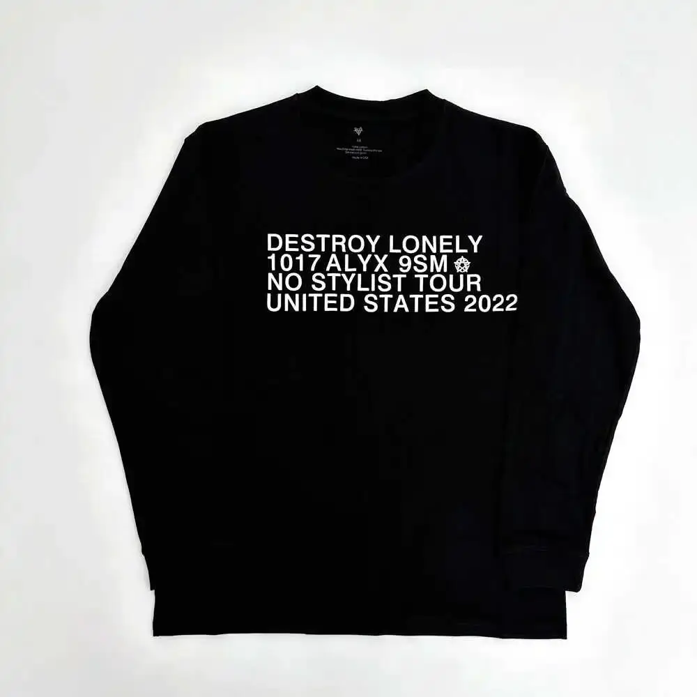 KK co-name Playboicartl Destroy Lonely album peripheral limited Long sleeves T-shirt