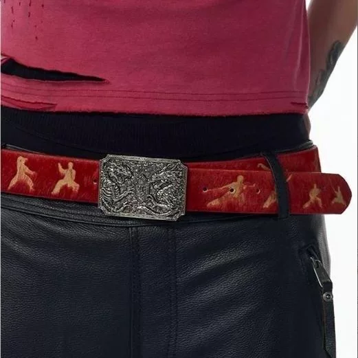 Fouth3exu0026StartExceedand 25Ss collaboration dragon and tiger fighting horse hair kung fu silhouette belt