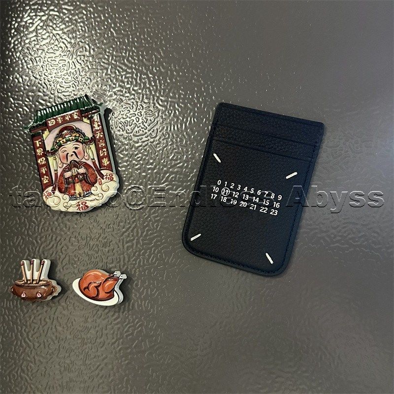 Ea Independent Four-Point Stitched Magnetic Refrigerator Magnet Decoration Multifunctional Magnetic Card Holder Id Card Subway Access Card Slot Holder Foto QC de TAOBAO na Qualit.ly