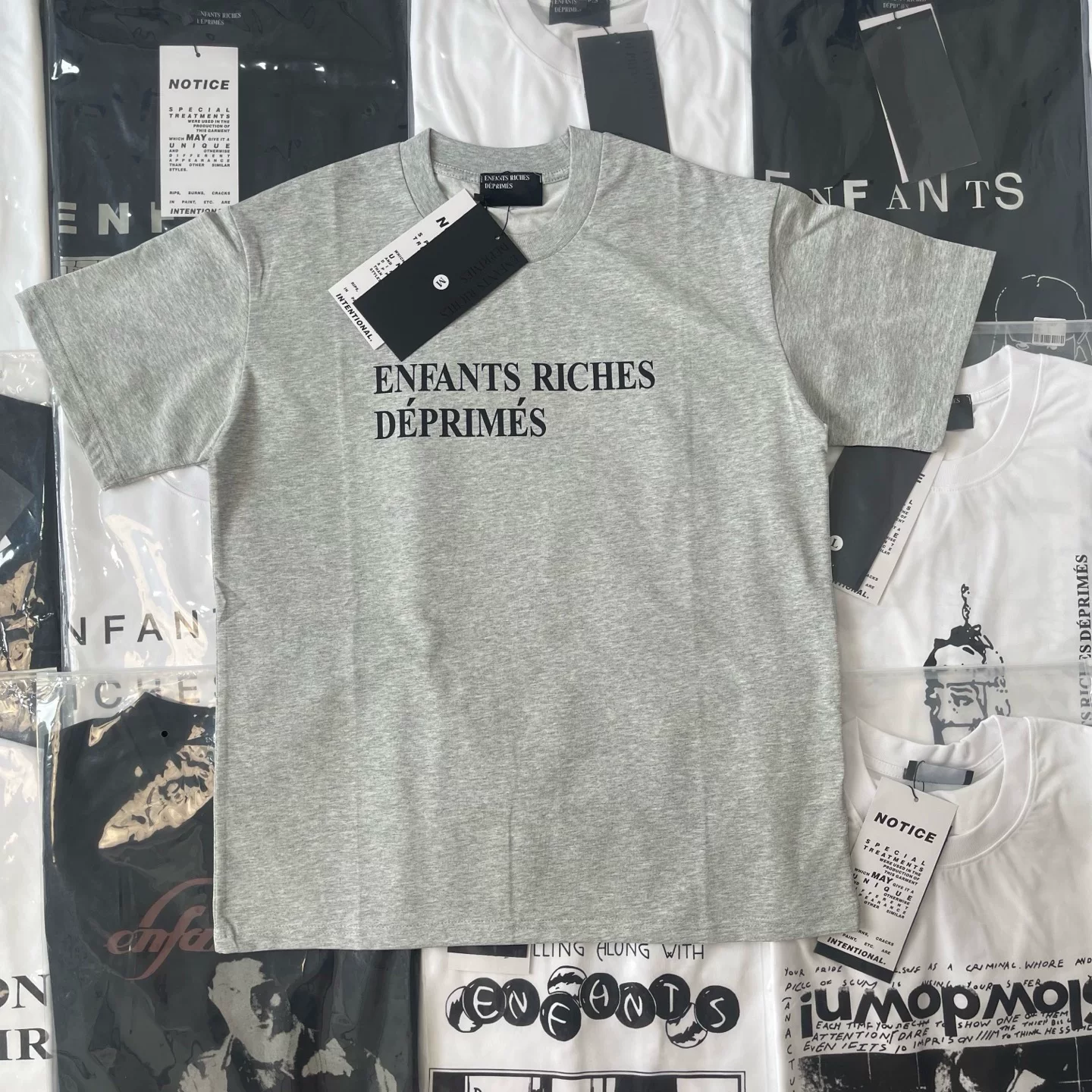 Pure original top ERD melancholy rich second-generation classic basic pure cotton round neck letter printed short sleeved T-shirt
