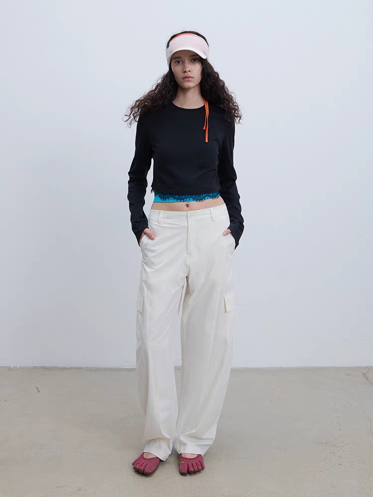 【Clearance No Returns/Exchanges】Original Fabric Women's Wholesale 25 Cool Feeling Banana Simple Versatile Work Pants