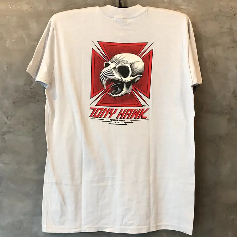 Tonyhawk Street Skateboard Short-Sleeved T-Shirt for Men and Women Couples ins Super Popular Men's and Women's Trendy Loose Oversize