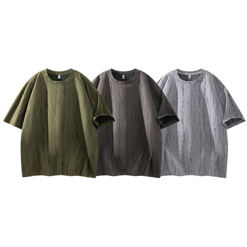Round Neck Short-Sleeved Men's Cool T-Shirt Custom Trendy Brand Short-Sleeved Men's and Women's Casual Loose Half-Sleeved T-Shirt Breathable Summer Top