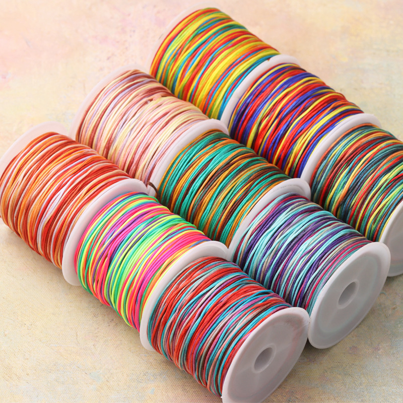 Gradient Color Thread for DIY Braided Necklaces and Pendant Cords, Jewelry Thread, Gradient Color Strand Thread, Colorful Thread for Dragon Boat Festival, Wholesale from Manufacturer