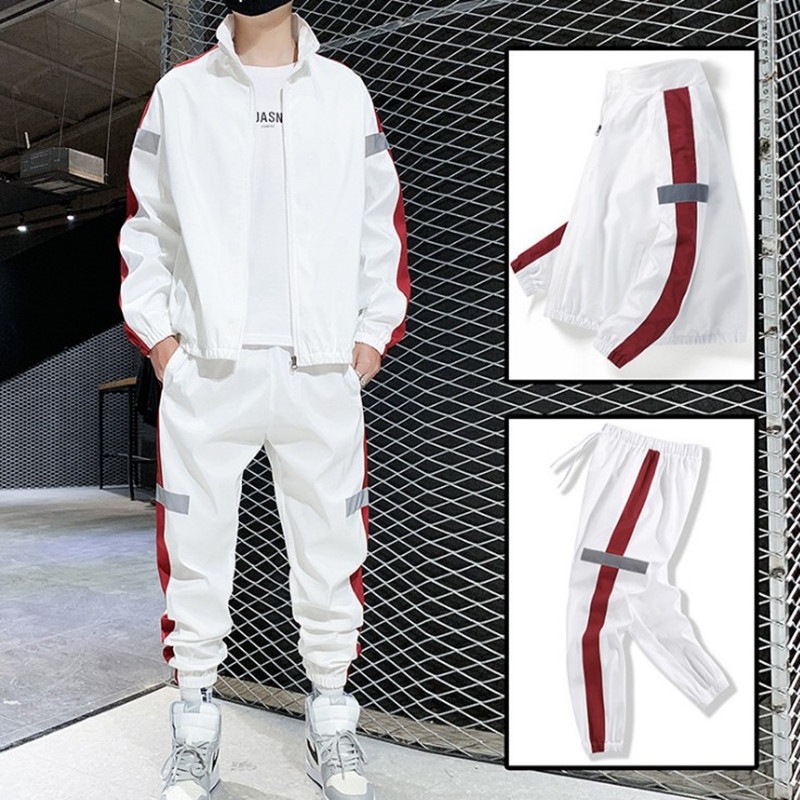 Suit Men's 2024 Spring New Casual Suit Youth Korean Sports Two-Piece Suit Large Size Sports Trend