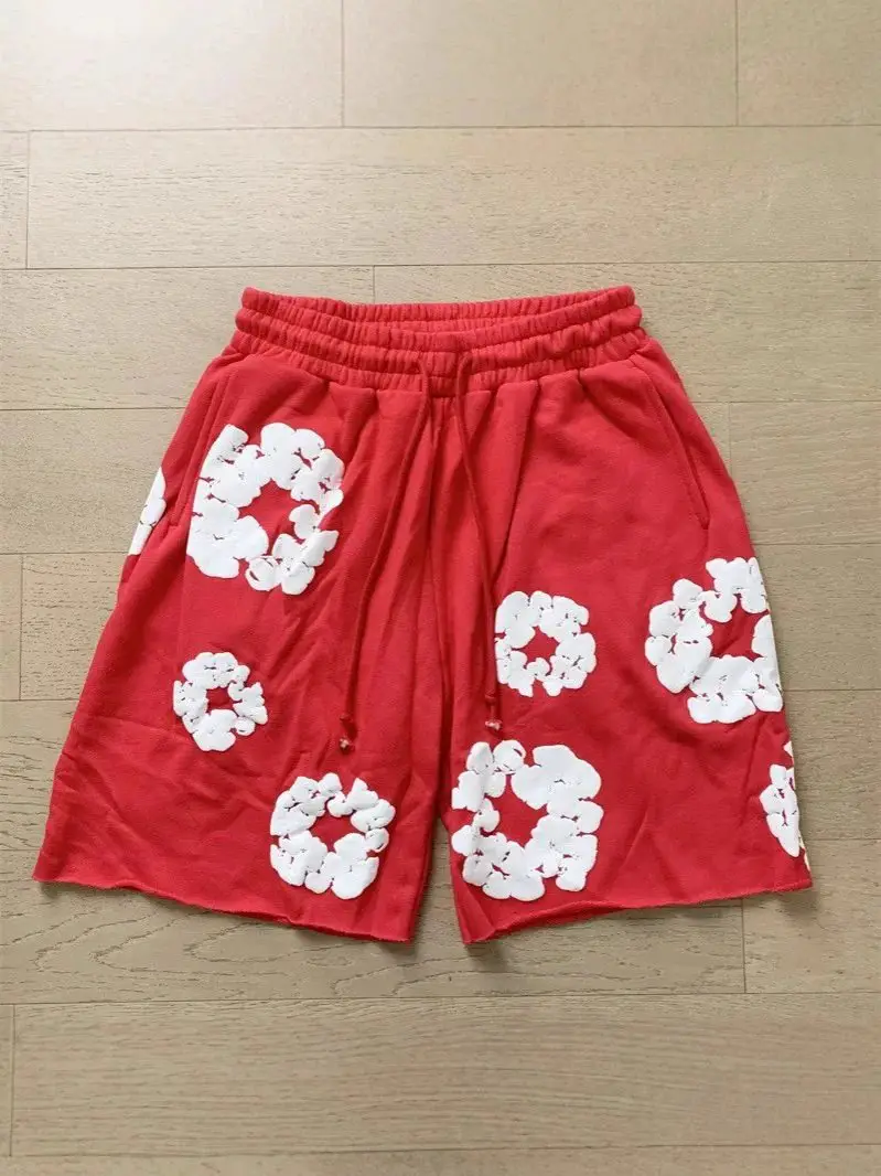 梅花短袖短裤套装