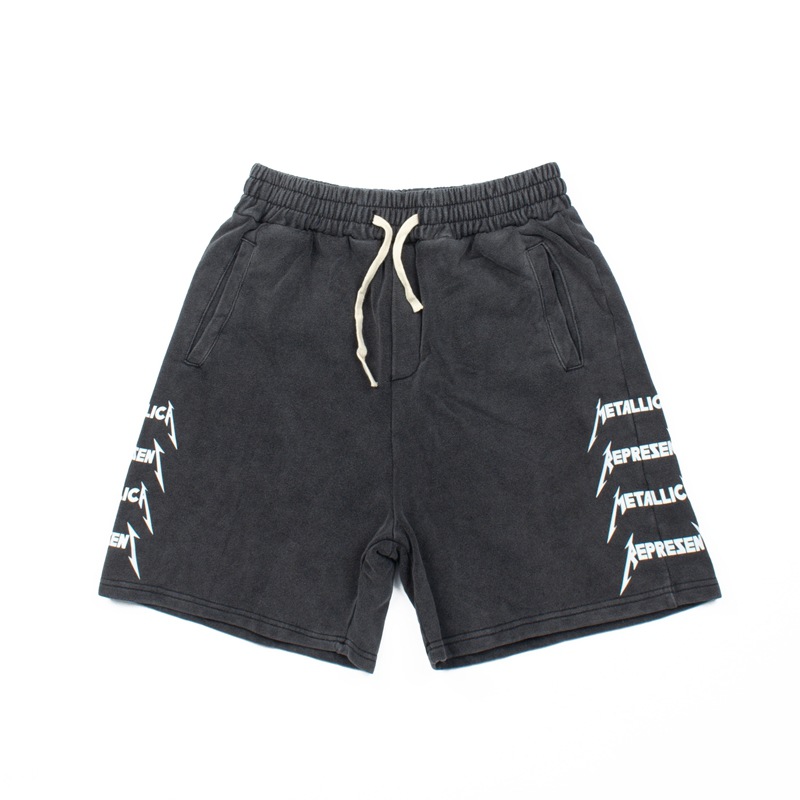2026 Cross-Border American High Street New Style Lettered Casual Sports Loose Washed Vintage Shorts for Men