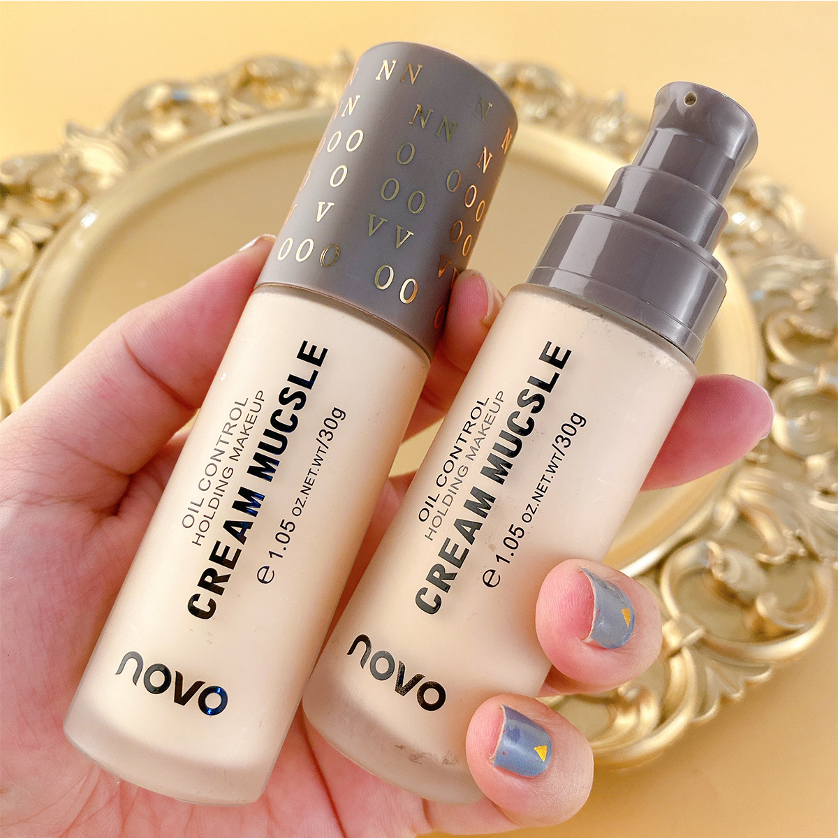 NOVO shimmer cream foundation liquid flowing texture light breathable makeup waterproof sweat does not take off makeup isolation BB cream