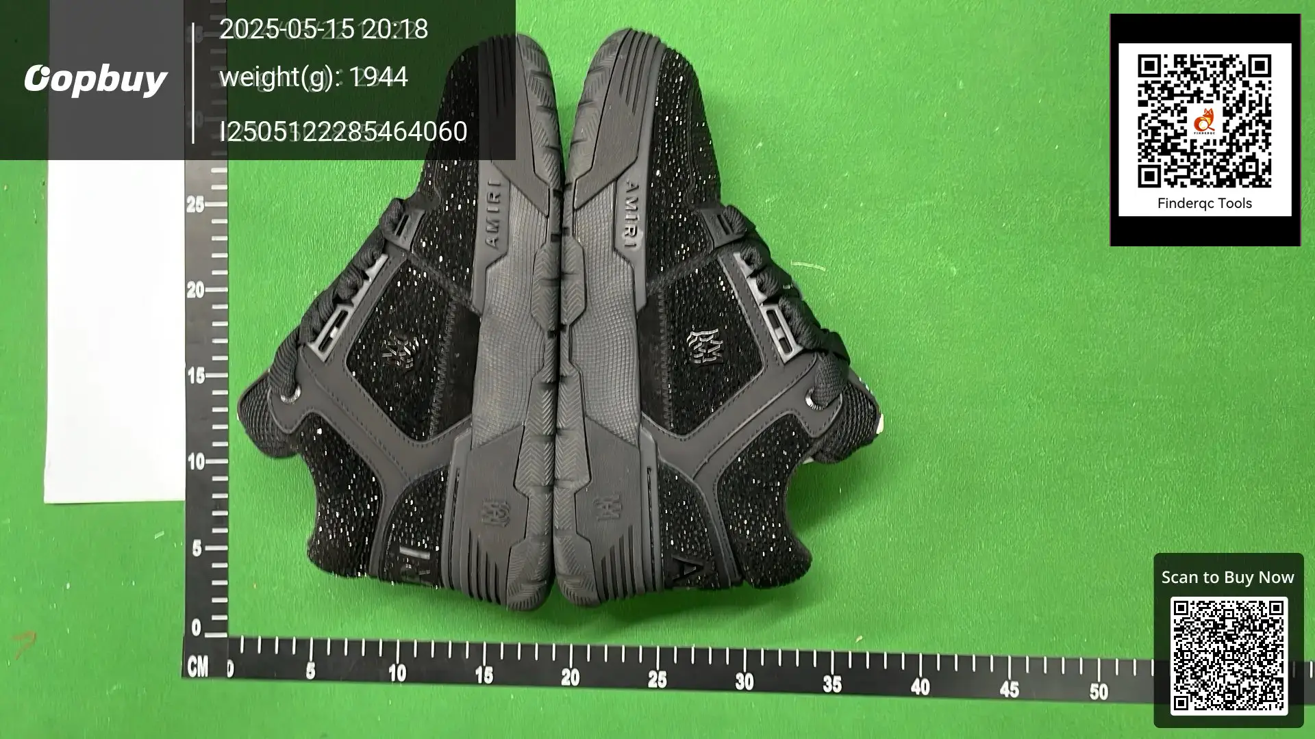 AMIRI Black Glitter Sneakers
