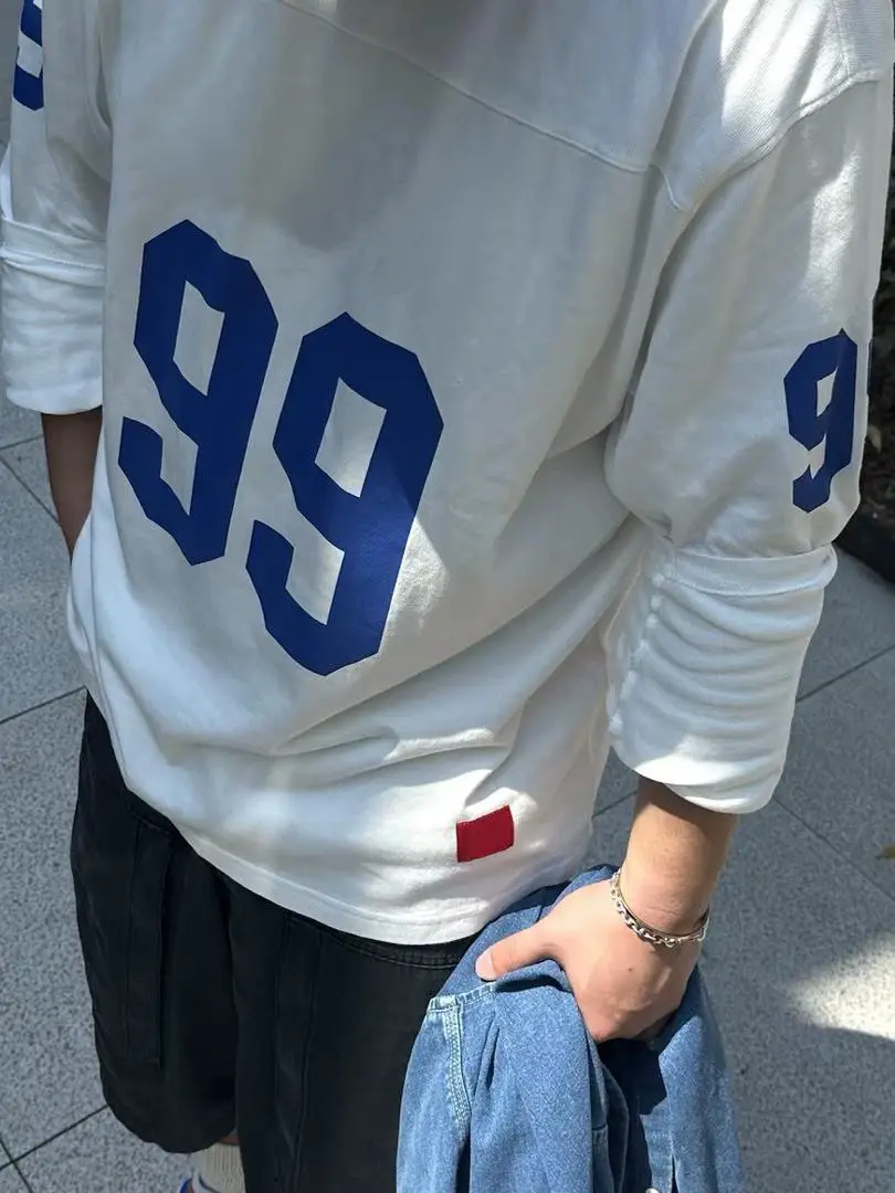 Meichao Original Ss24 99 Ls Tee 99 Letter and Number Print Round Neck Long Sleeve T-Shirt Unisex
