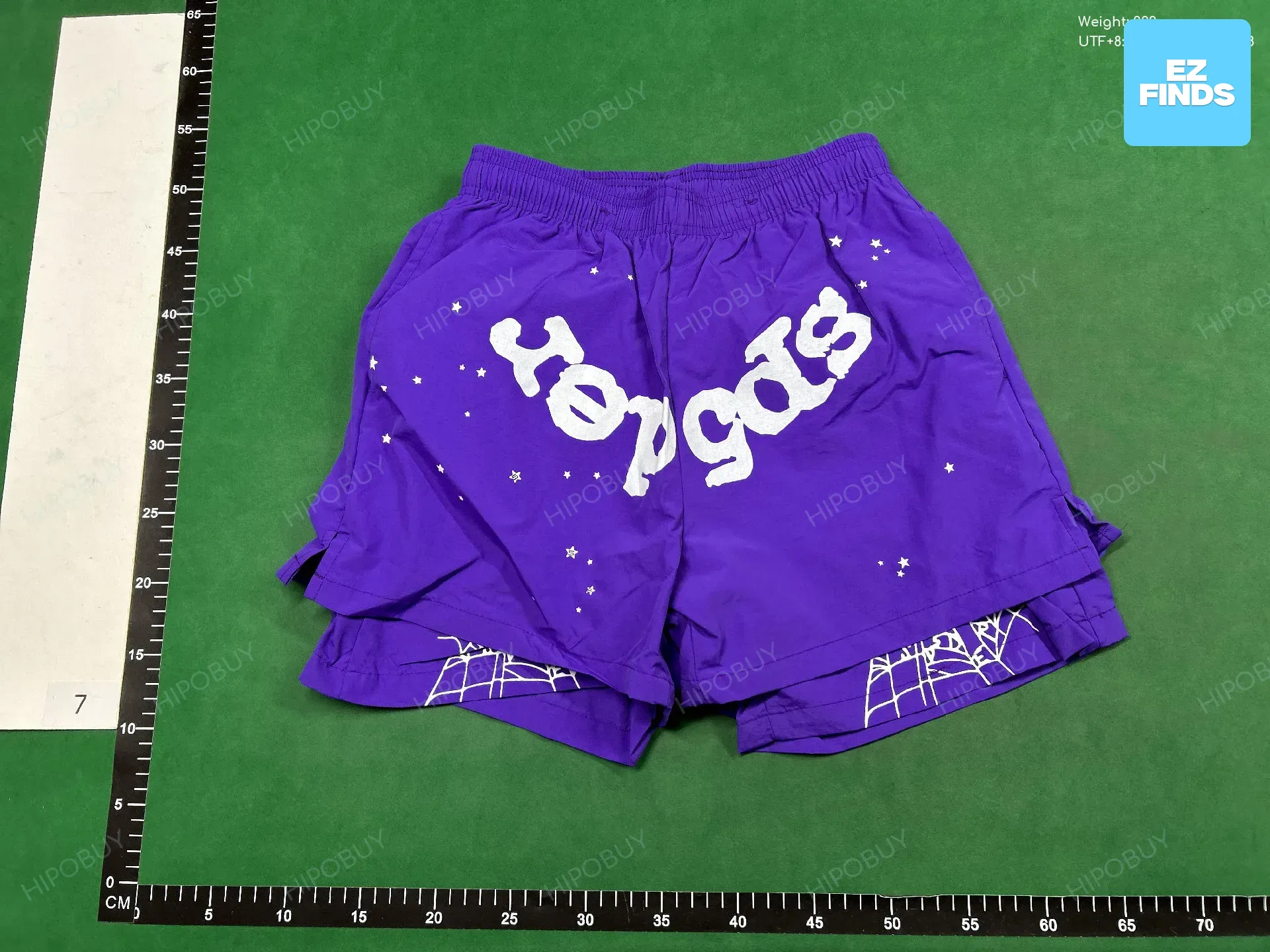 Sp5Der Spider Web Dry Pants Hip-Hop High Street Casual Shorts Couple 5-Point Beach Pants Men's and Women's Hoodie Sweatpants — QC-foto 3
