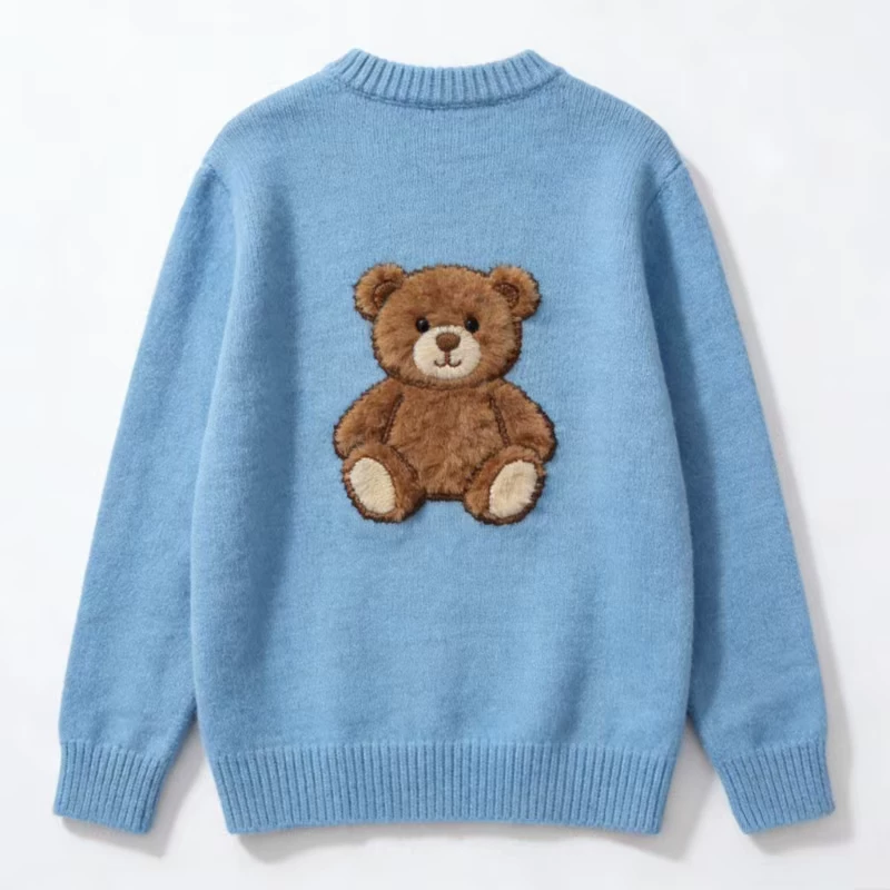 baby blue boy clothing bear sweater 808天蓝色男装熊 P
