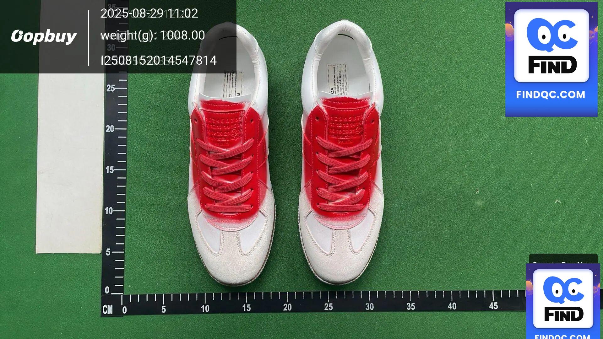 Maison Margiela Replica German Army Trainers White Red Spray Paint QC