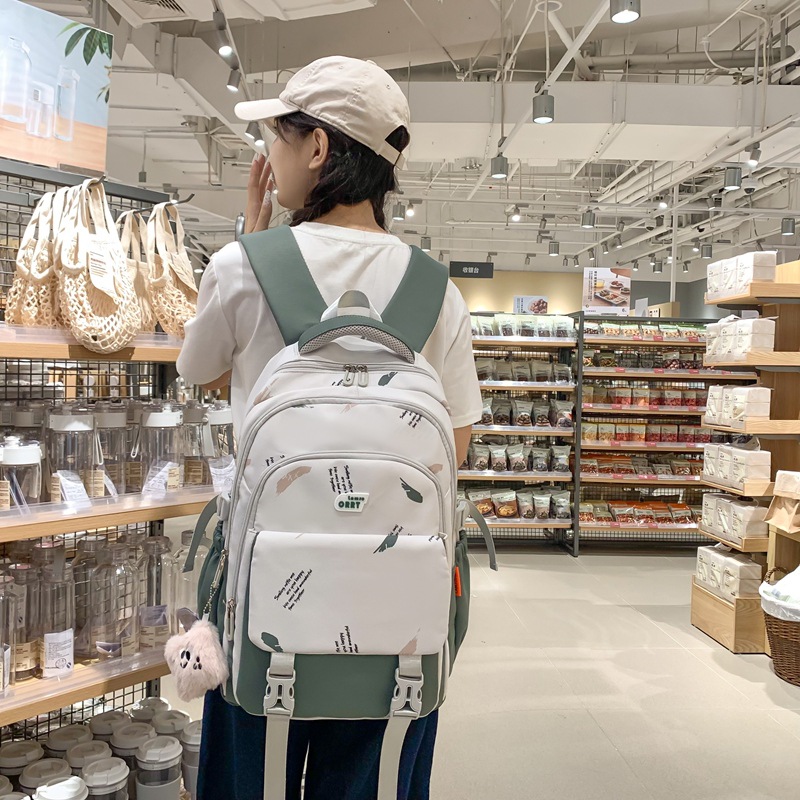Japanese-Style High-Appearance College-Style Backpack, Versatile and Simple, Large-Capacity Student School Bag, Fresh and Cute Computer Backpack