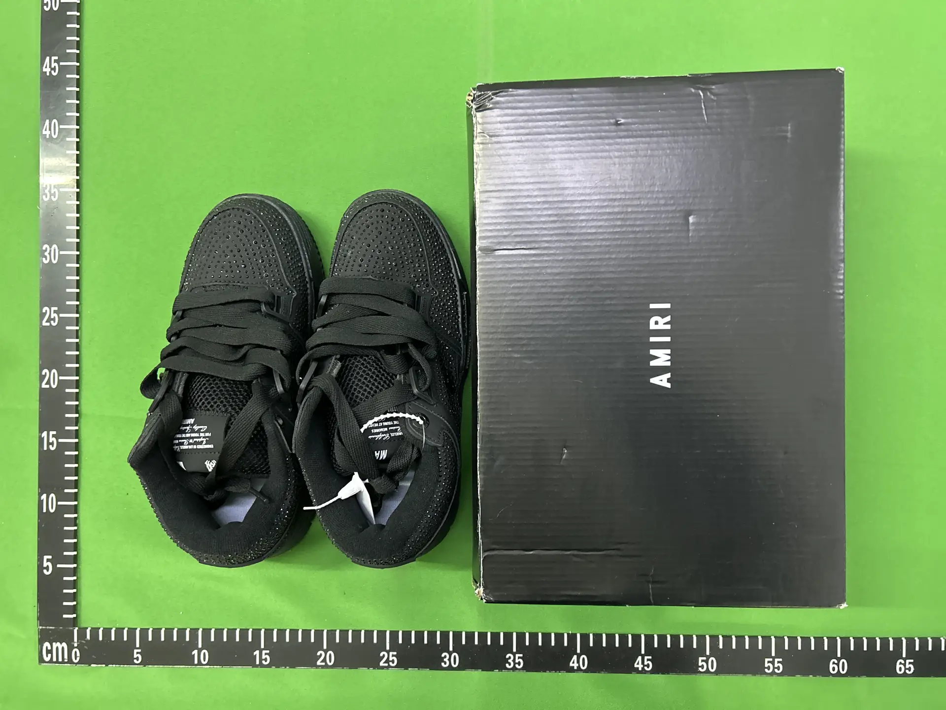 Amiri Black Rhinestone Sneakers