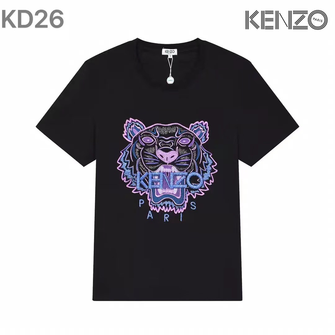 Cross-Border Trendy Brand Summer New Product Tiger Head Heat Transfer Print Couple Style Loose Fashion Versatile Pure Cotton Round Neck T-Shirt
