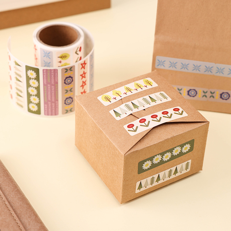 Nordic wind hand account sticker seal sticker strong adhesive waterproof self-adhesive label magic tape label sticker wholesale