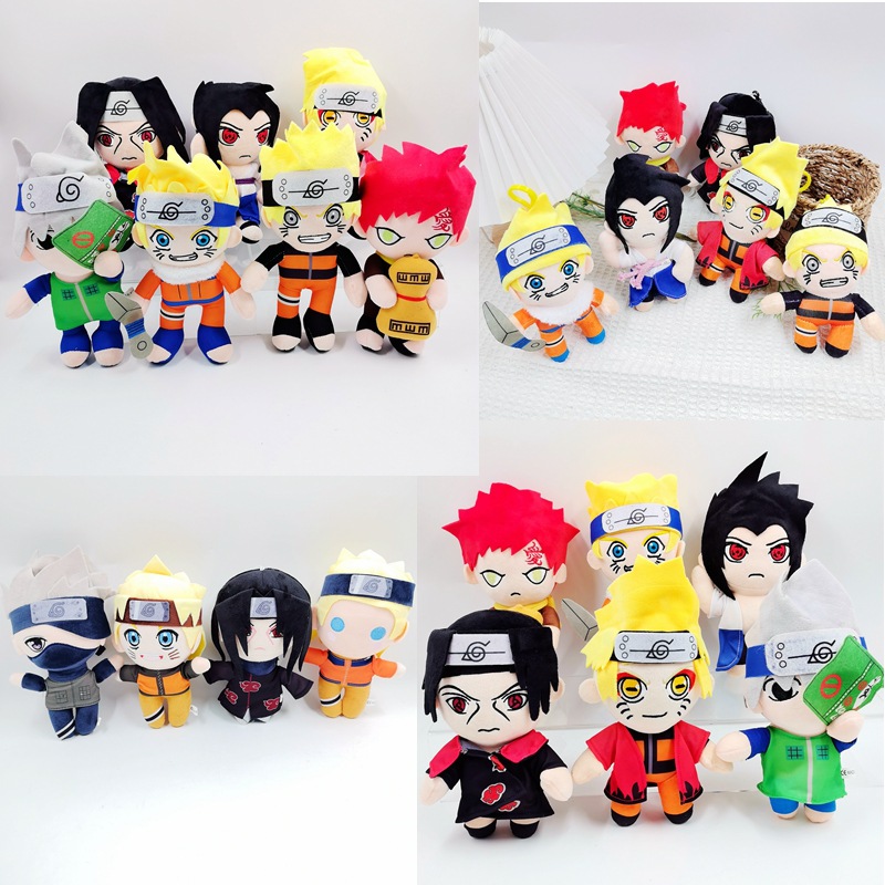 Anime Peripheral Plush Doll Naruto Q Version Toy Kakashi Wholesale Spot Hair Volume Large Discount