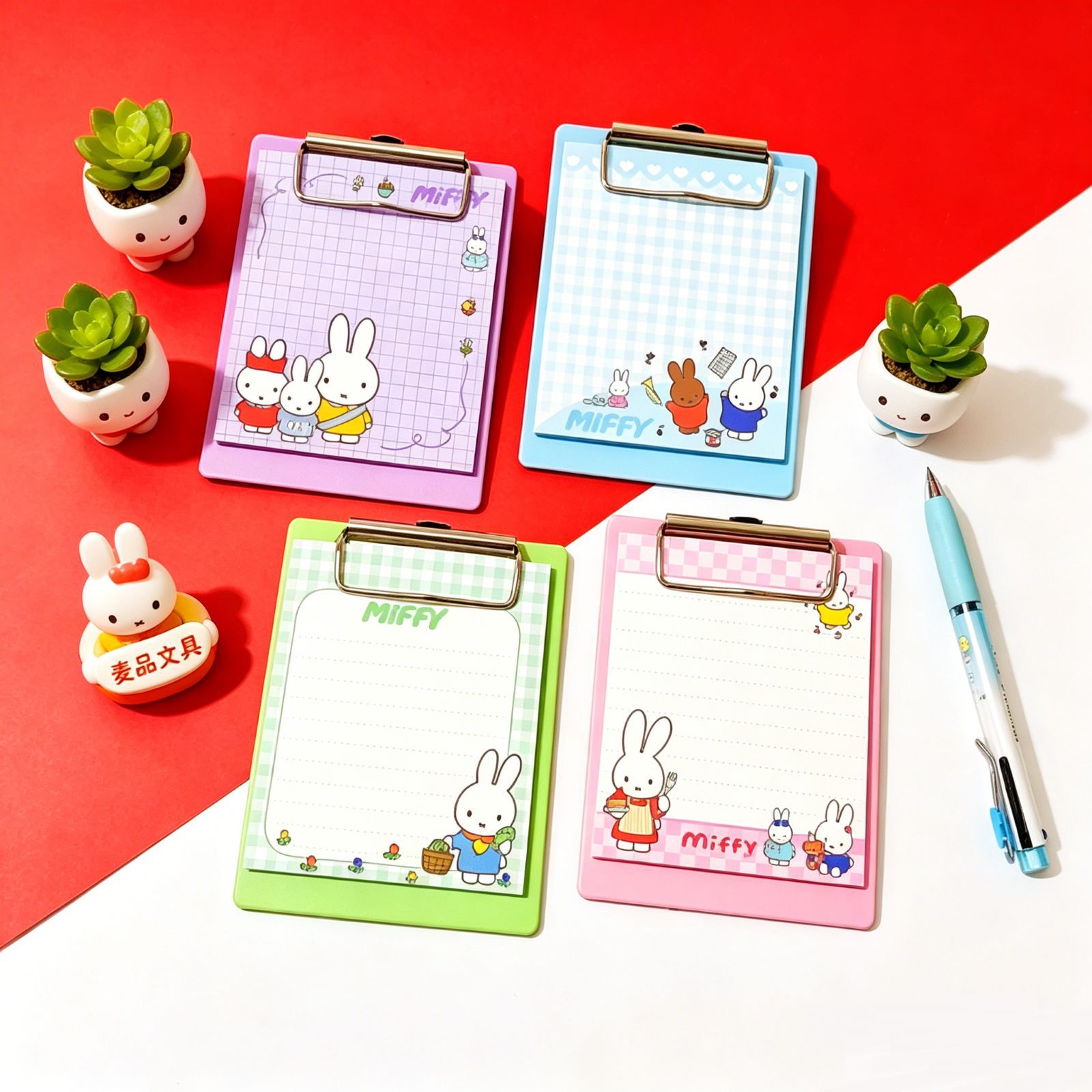 Miffy Stationery Miffy Rabbit Small Clipboard Notepad Student Cartoon Miffy Rabbit Color Page Draft Note-Taking Notebook