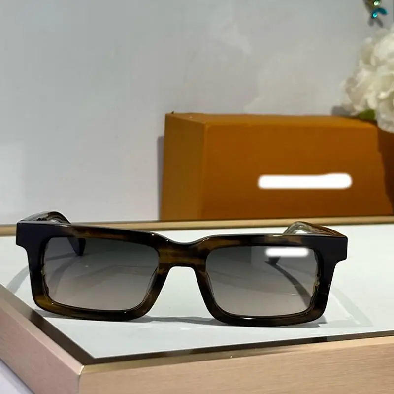 2025 Model Fashion Fashion Men's Square Frame Minimalist Plate Sun Eye European Website Popular Versatile Casual Sun Protection Sunglasses