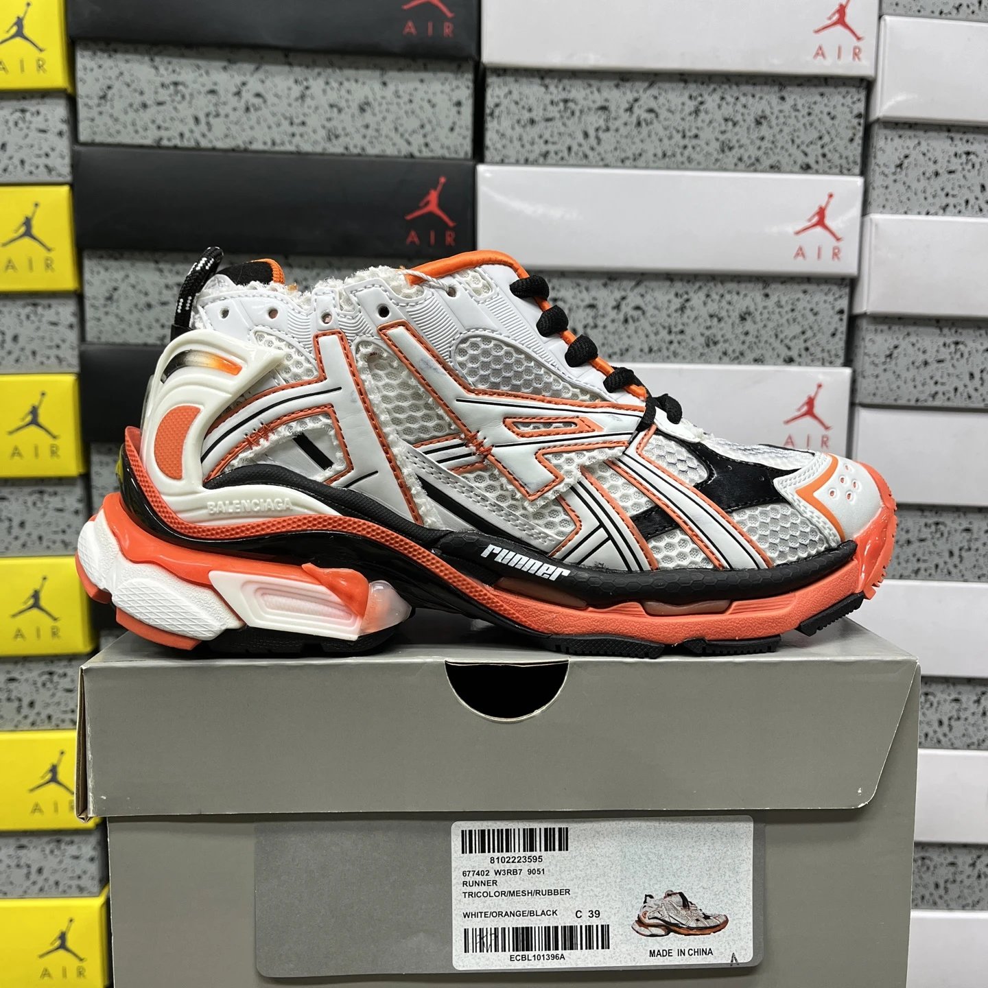 Balenciaga Runner White/Orange/Black